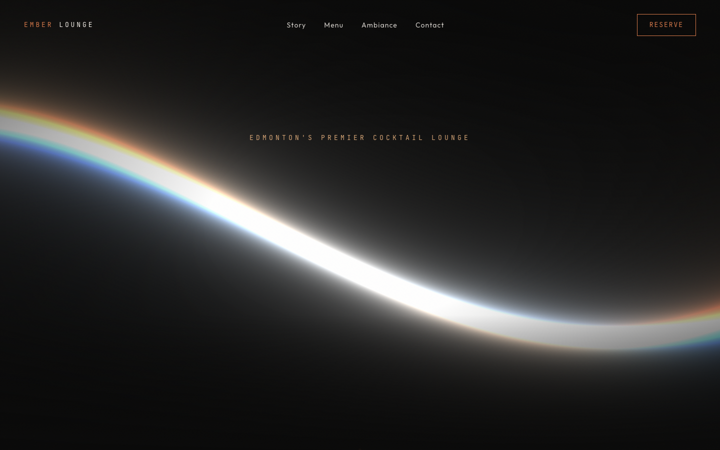 Ember Lounge restaurant website